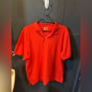 Nike Red Orange Polo Shirt Classic Design